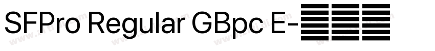 SFPro Regular GBpc E字体转换